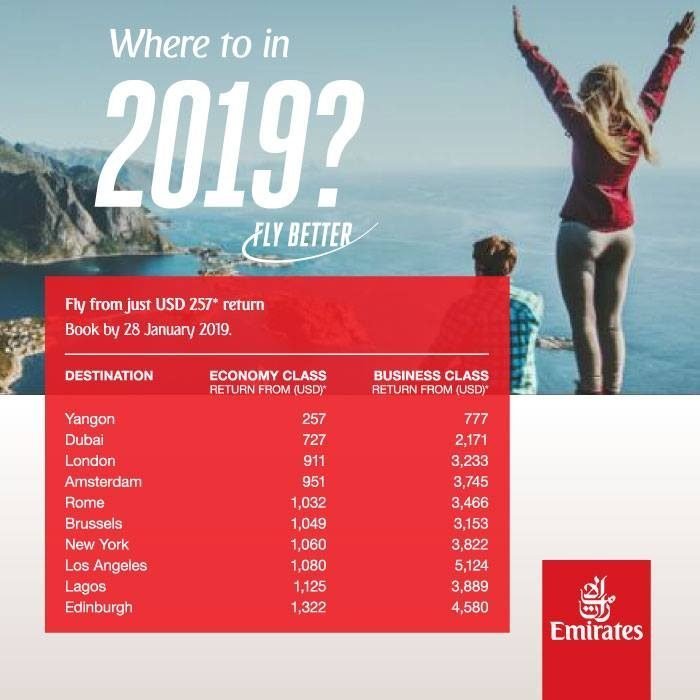 emirates 2 for 1 business class offer 2019